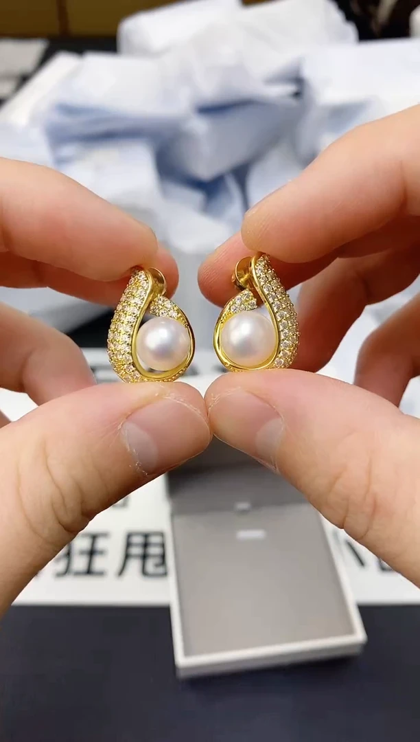 未镶嵌耳饰淡水珍珠ed1038