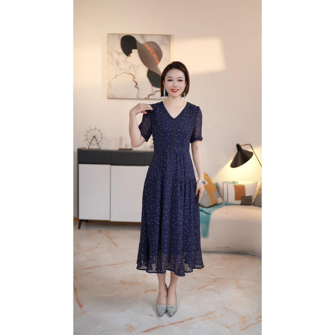 【深圳薇姐清仓】P高端大码原创遮肉显瘦连衣裙 P2230