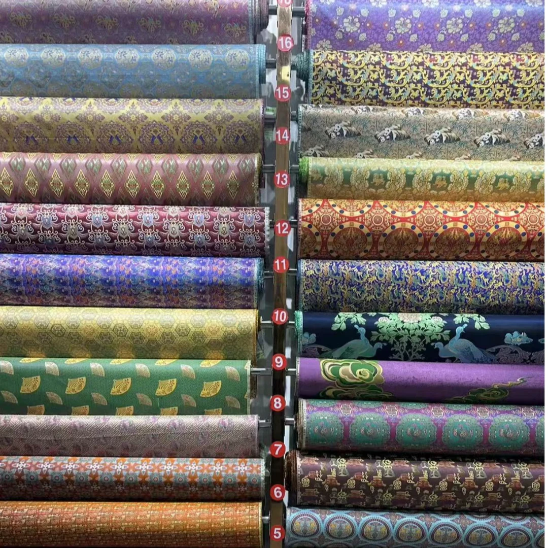 绸都博物馆张和才古蜀锦面料 38姆米140幅宽面料裁剪不支持退换