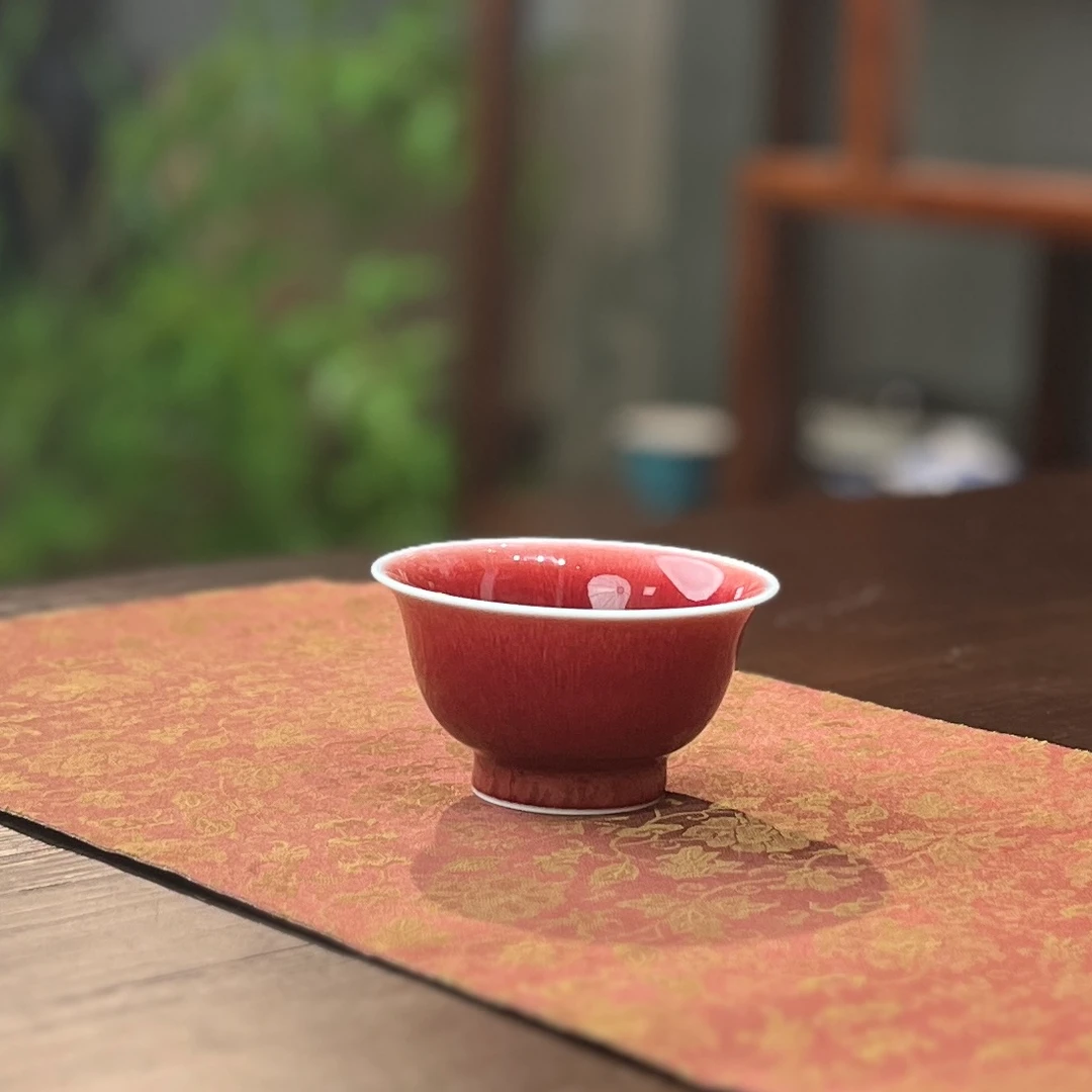 景德镇郎红流芳系列玉兰杯单杯个人专用茶杯