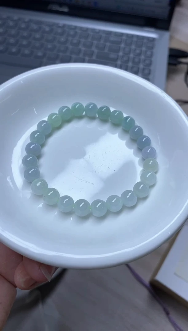 颈饰未镶嵌翡翠普****孩9天然缅甸翡翠A货分两单