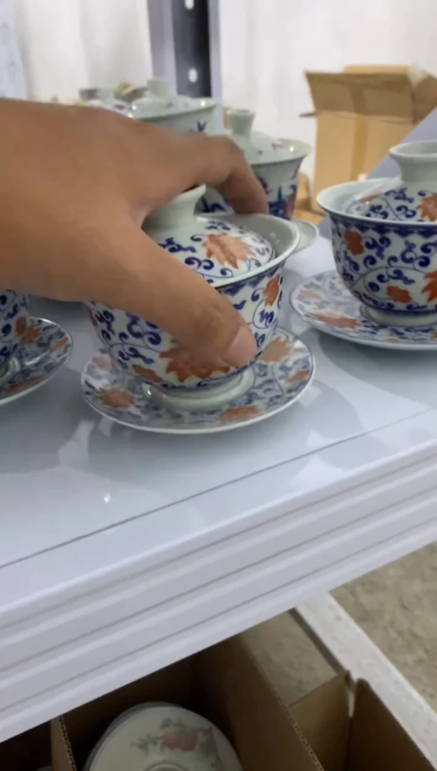 茶壶、盖碗、主人杯、客杯（轻轻微瑕介意勿拍）