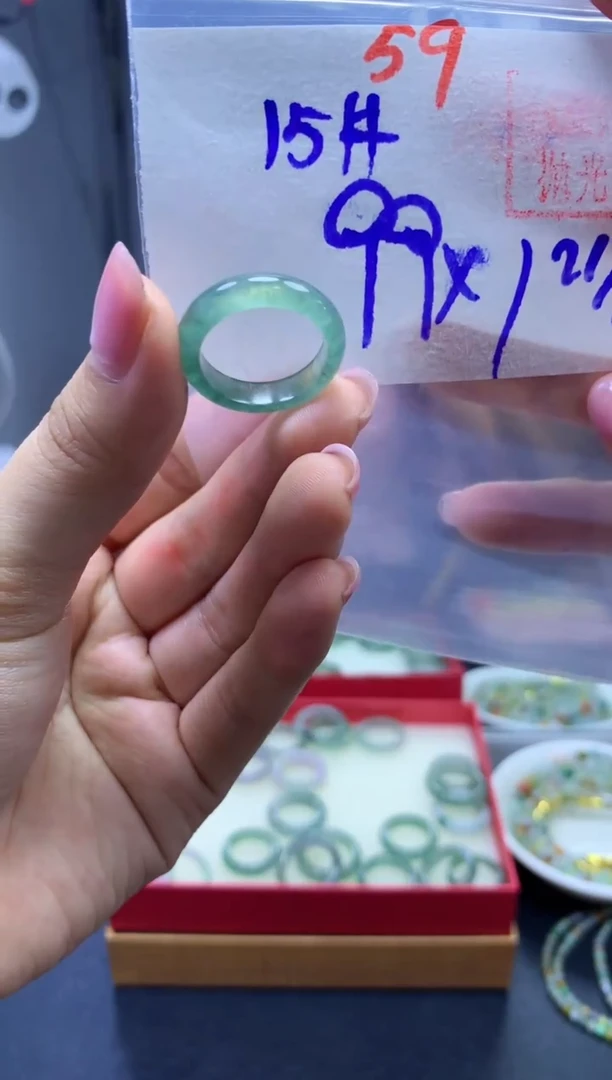 未镶嵌定制翡翠戒圈#99元-毛货需精细抛光