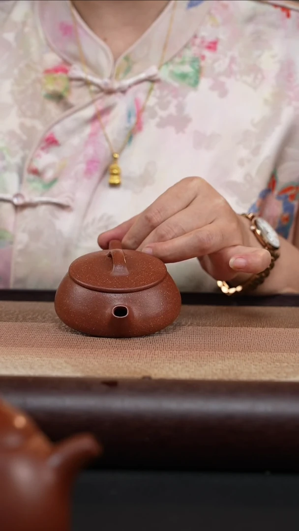 茶壶紫砂渡瓢-红降坡-YYX-88