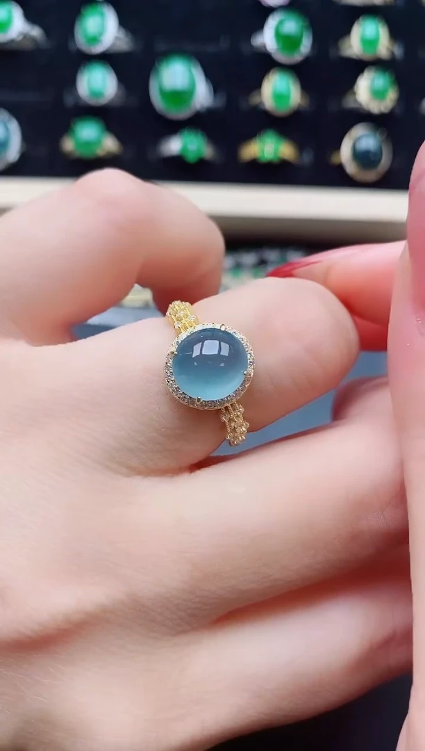 【闪购商品】翡翠戒指银S925镶嵌321321