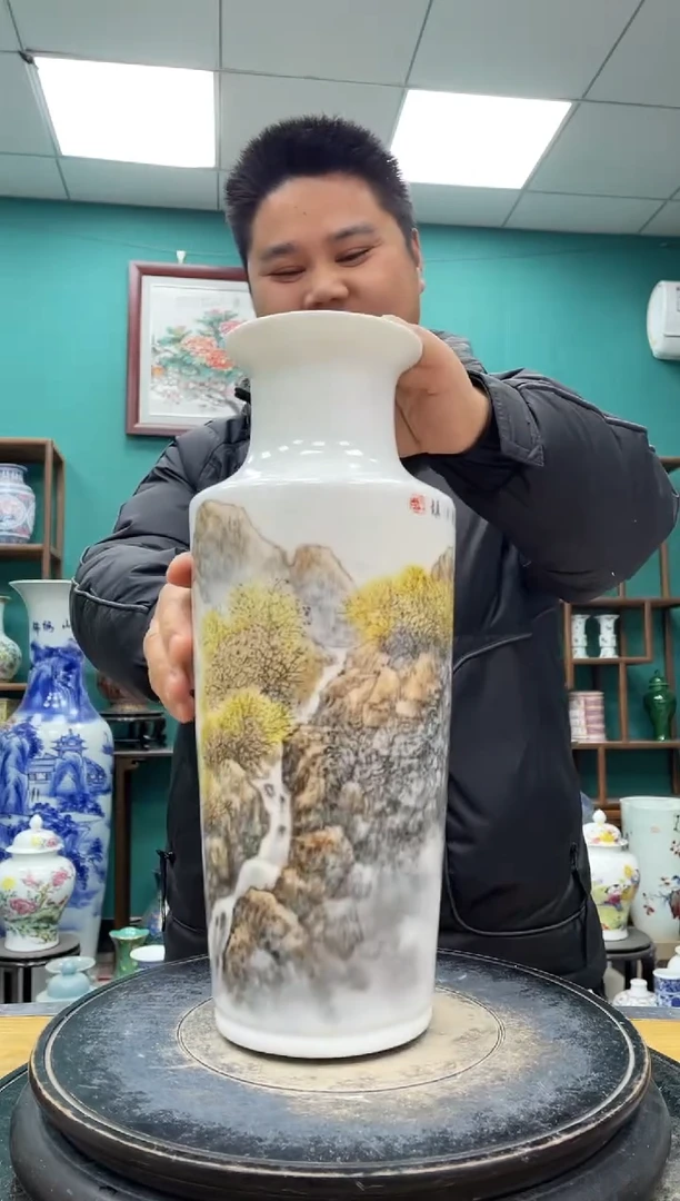 摆件303山水陶瓷摆件