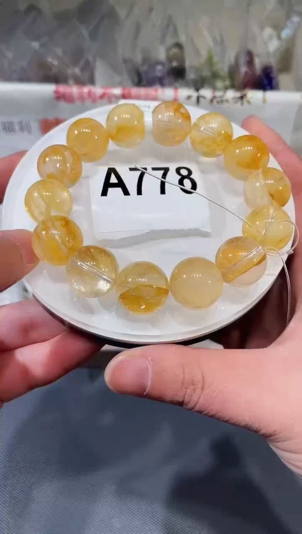 未镶嵌手链水晶A778 黄胶花 16