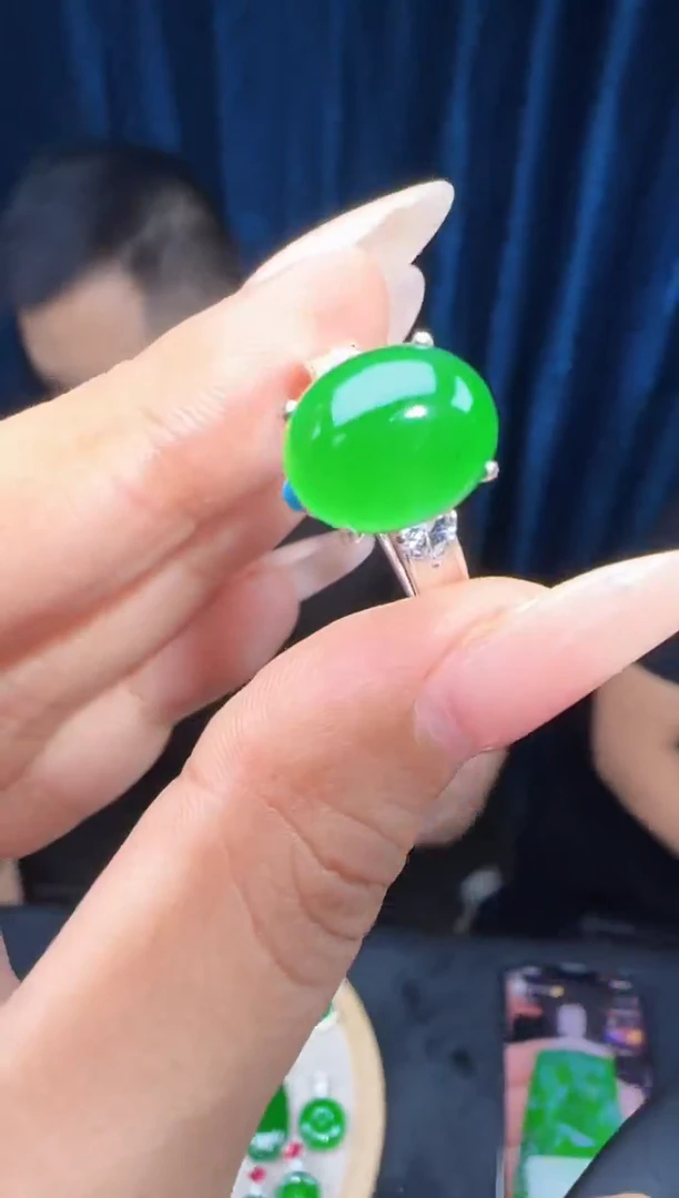 未镶嵌定制翡翠翡翠戒指173