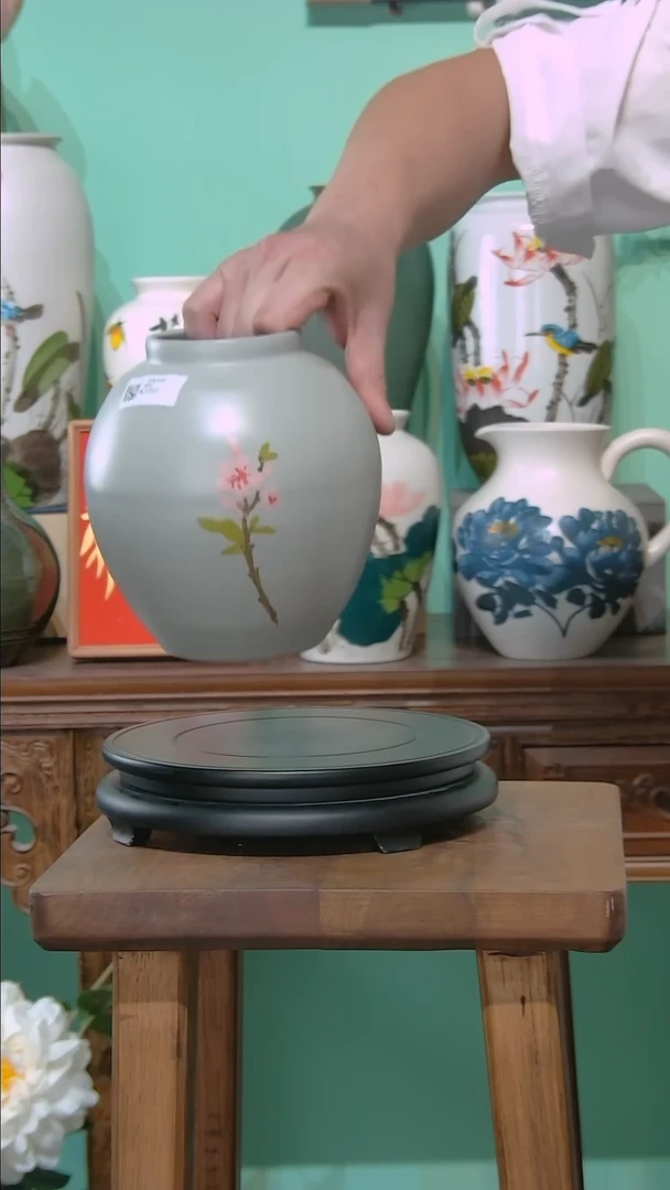 摆件景德镇源头工厂手工无孔水培花瓶