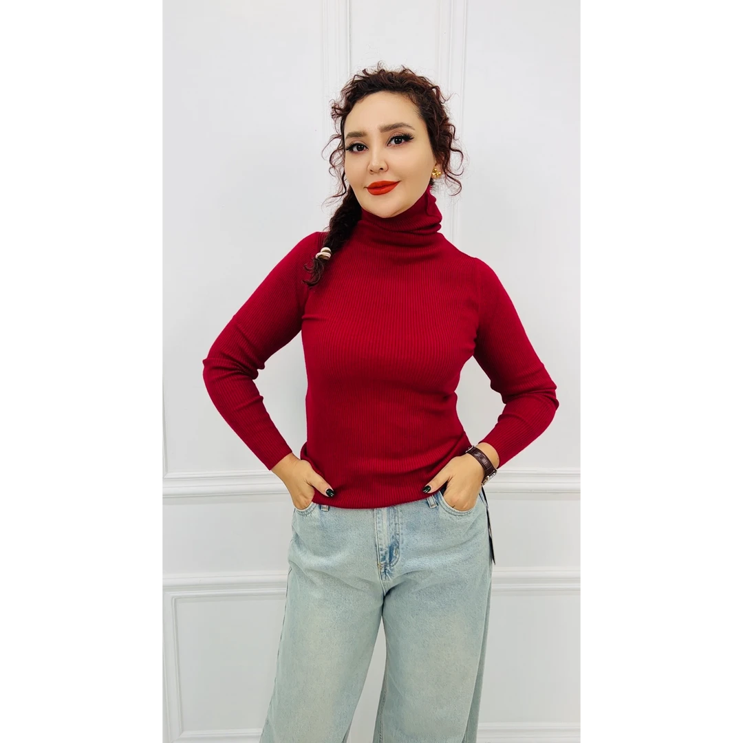 UMIDA高领毛衣女秋冬新款针织衫