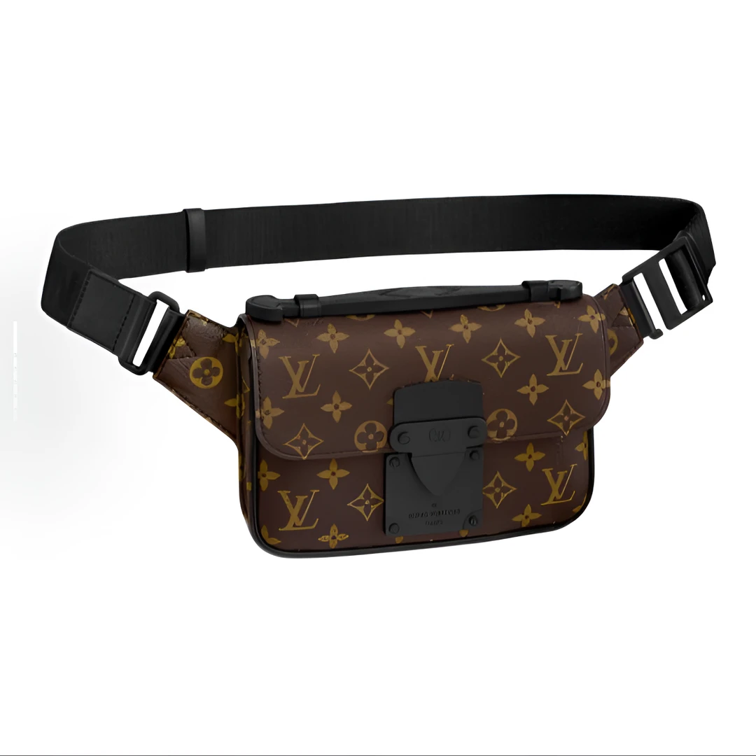 99新 LouisVuitton/路易威登 Lv棕老花胸包/A122