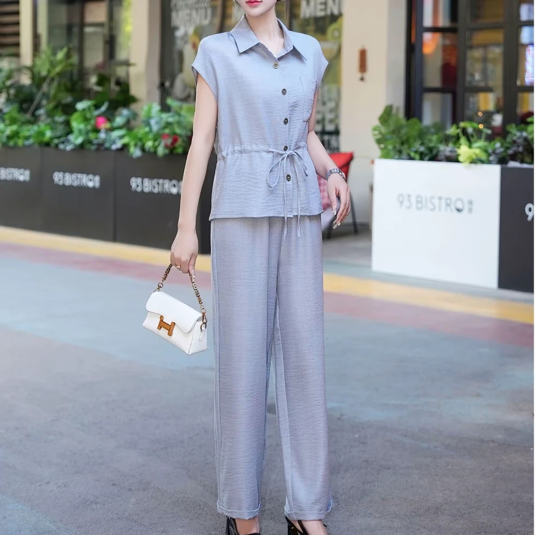 2025新款时尚显瘦气质休闲夏季减龄百搭洋气宽松小香风套装
