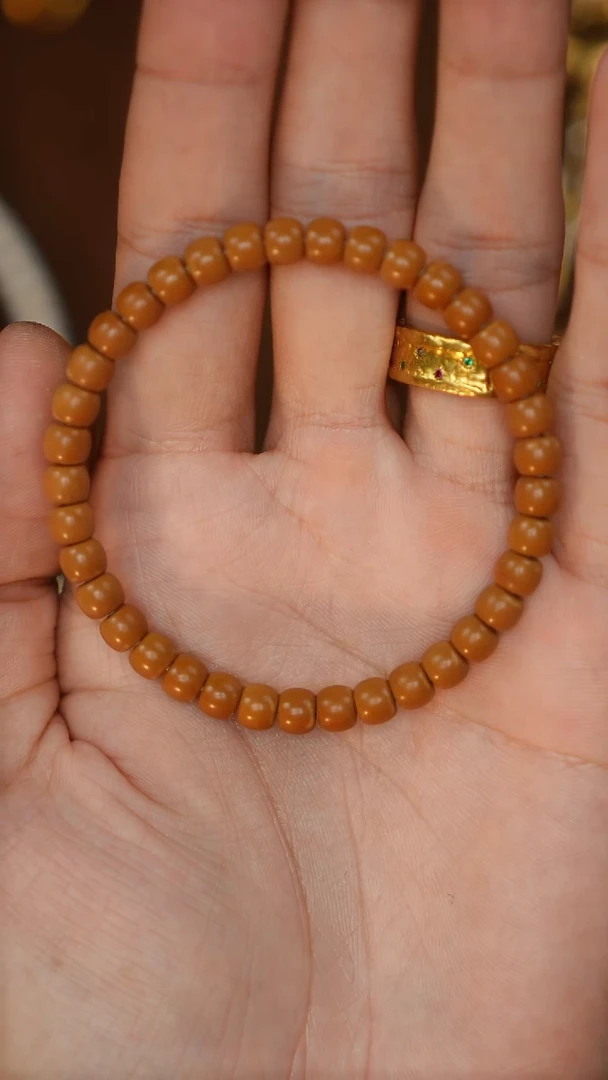 橄榄核手串2号链接5.9核尖素串微白