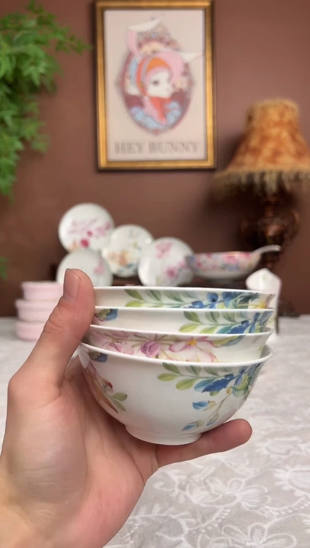 36%以上骨粉骨瓷邂逅米饭碗4个