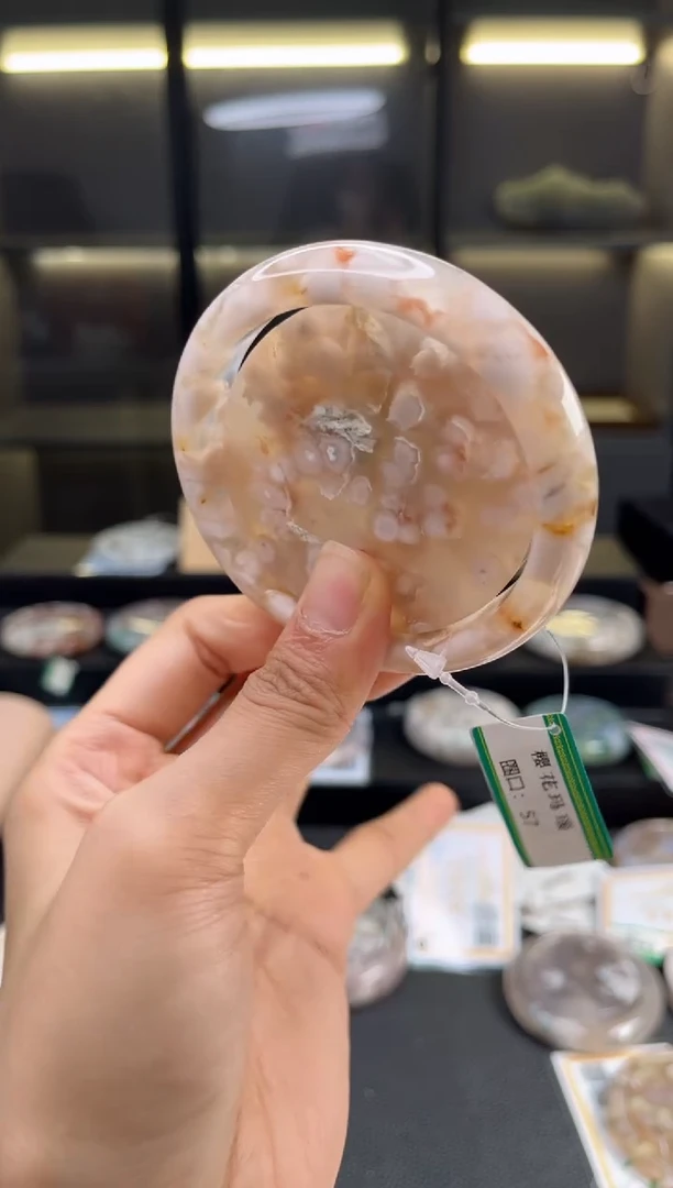 石英质玉手镯未镶嵌57圈口（赠送镯心）6886922