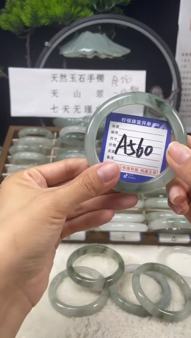 石英质玉（天山翠）手镯未镶嵌a560