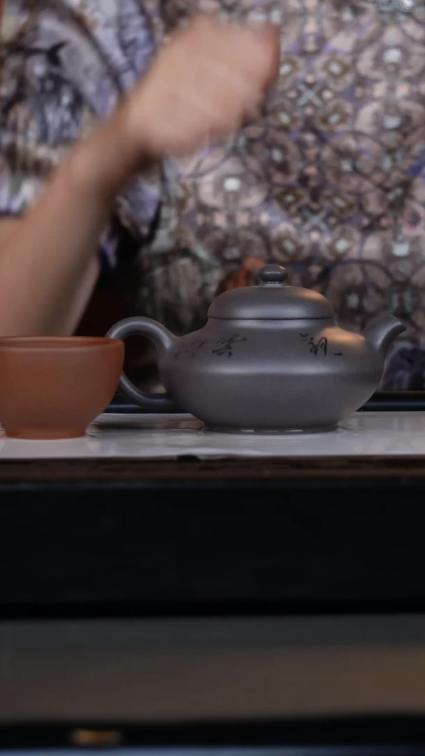 茶壶紫砂景壶祥老天青带主人杯230cc