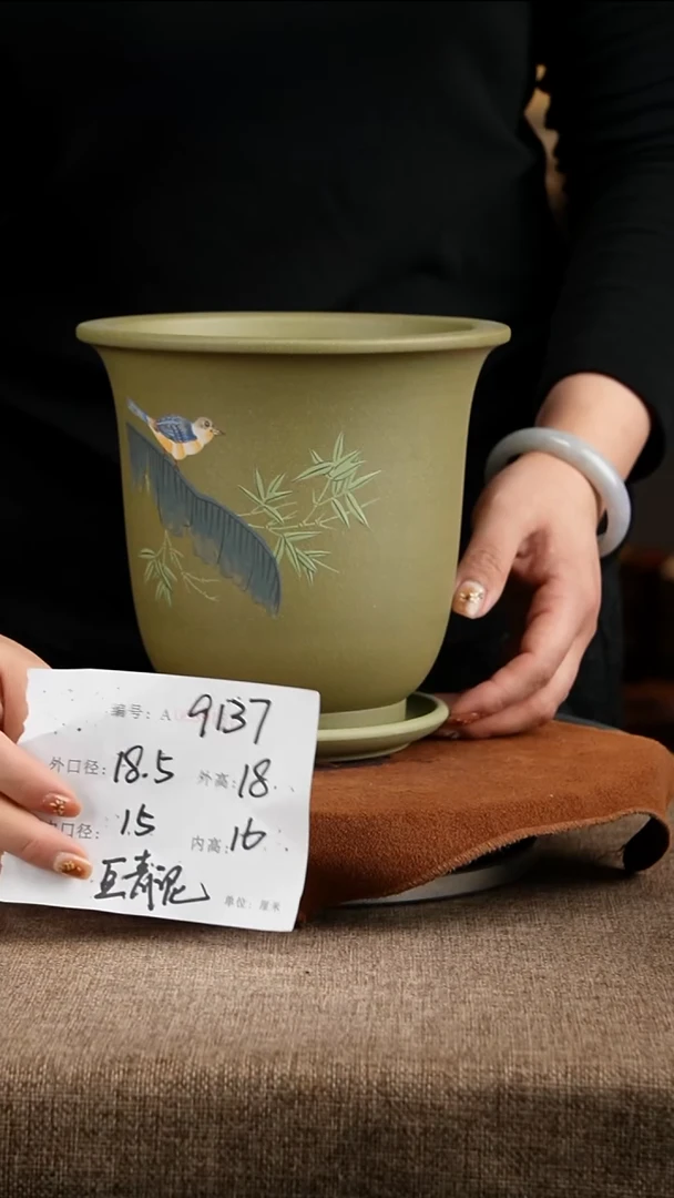 紫砂花盆花卉工艺9137+z