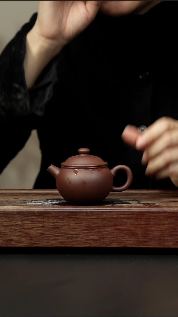 茶壶紫砂老紫泥 小巨轮 120左右