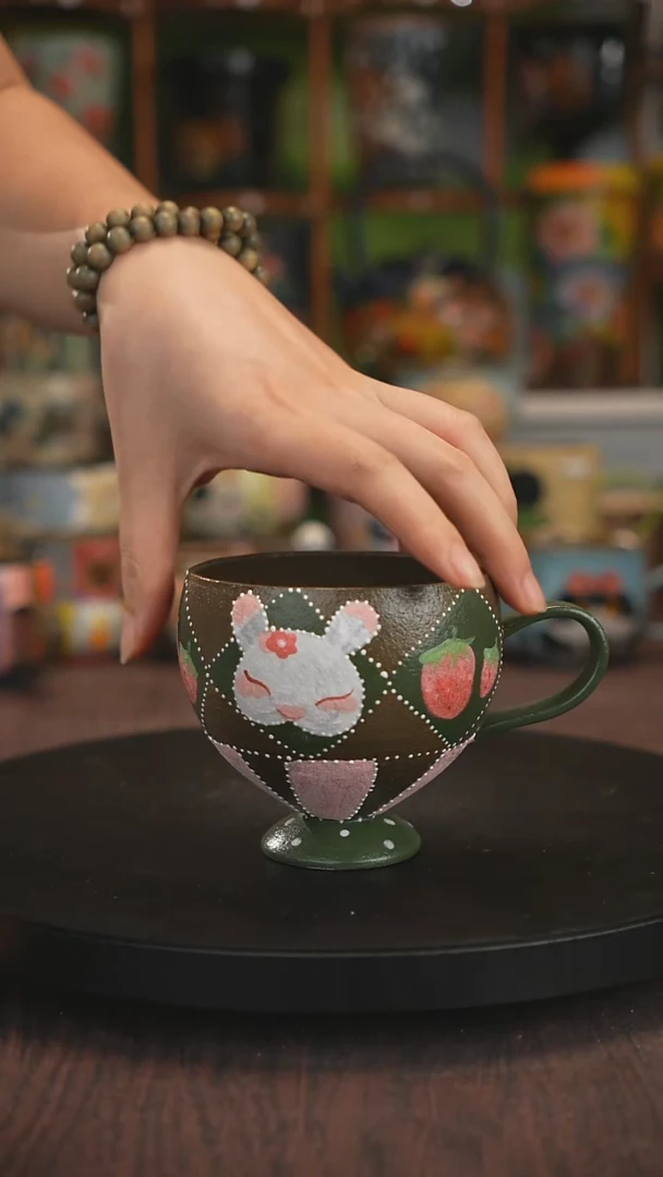 紫砂油画手绘釉下彩