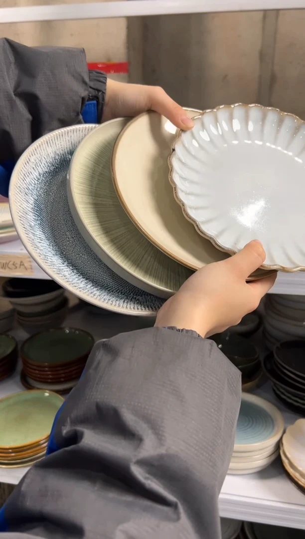 陶瓷外贸尾货瑕疵满20包邮X4 小盘8英寸