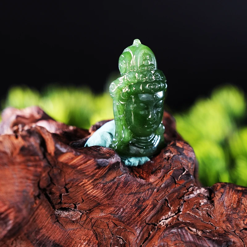 lot81 和田玉佛头挂件/QG51229-186387 保利山东