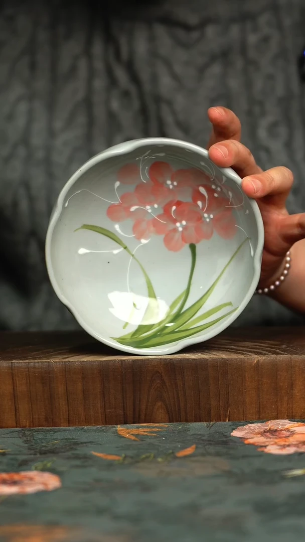 杯釉下彩手工手绘同款陶器