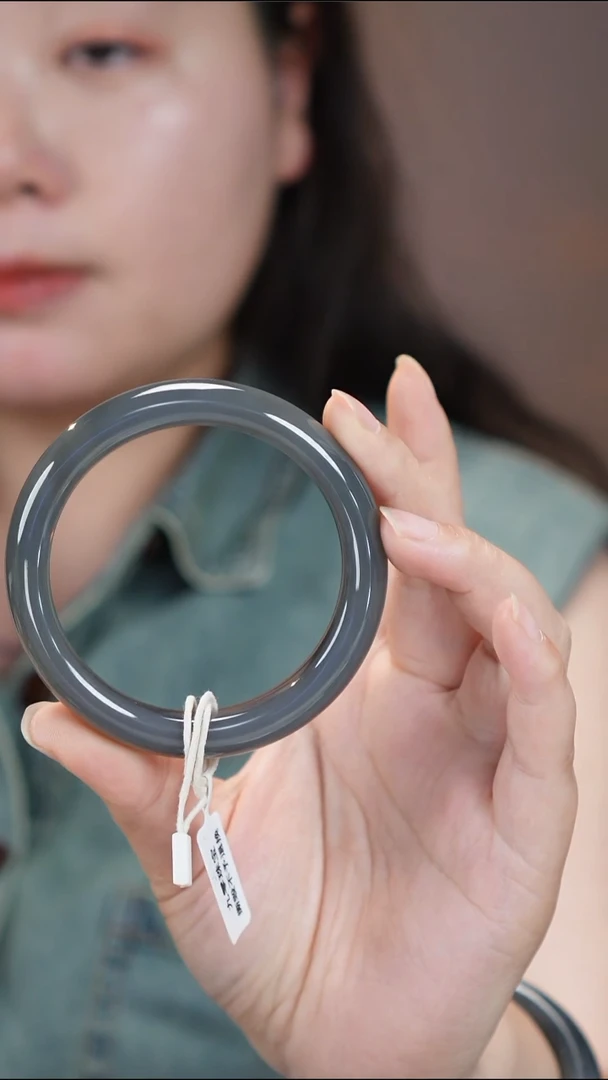 和田玉手镯未镶嵌36【柚子来啦】和田玉拍一发一59