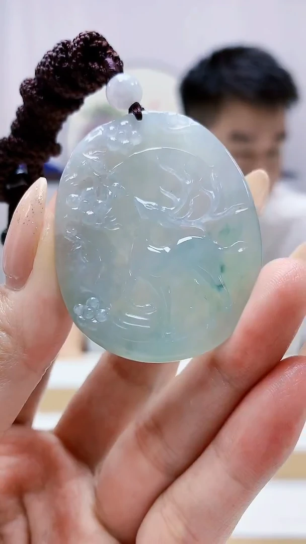 未镶嵌定制翡翠5028MM-毛货挂件34