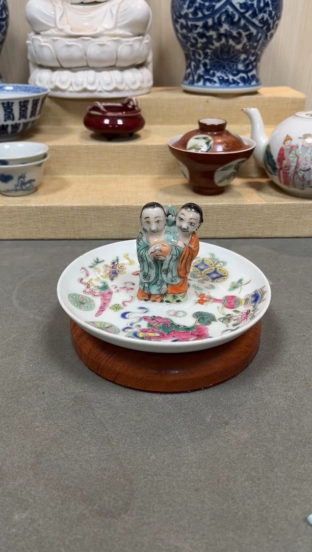 瓷片刘*鹭188瓷器小摆件下摆件