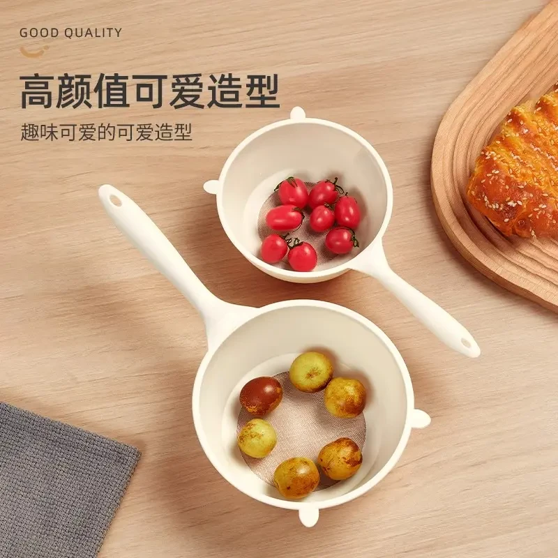 洛诺兔小熊多功能沥水勺过滤网豆浆茶叶渣淘米过滤勺漏网面粉勺