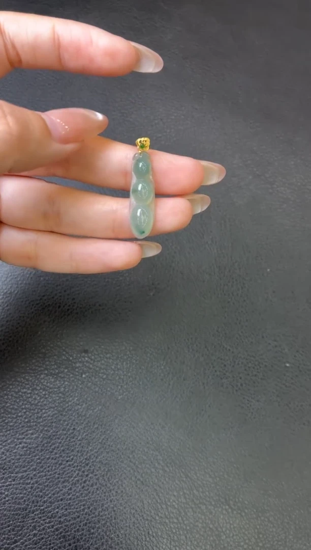 吊坠(不含链)18K金镶嵌翡翠吊坠 多样性发一件