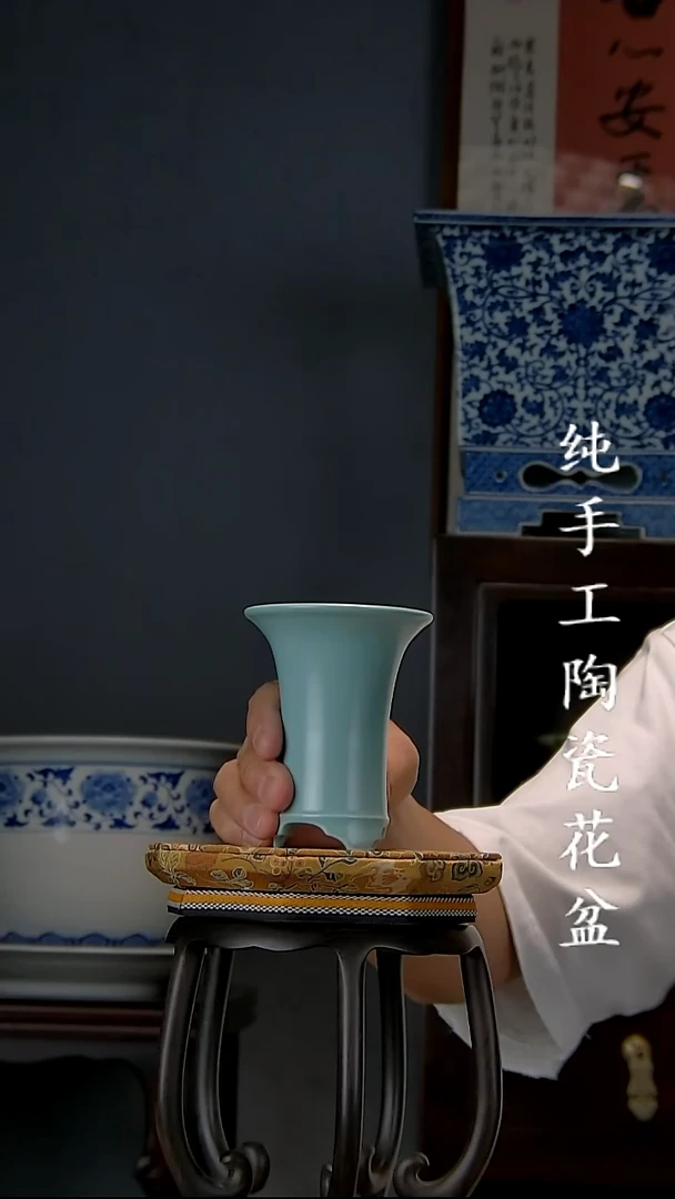 景德镇陶瓷手工花盆