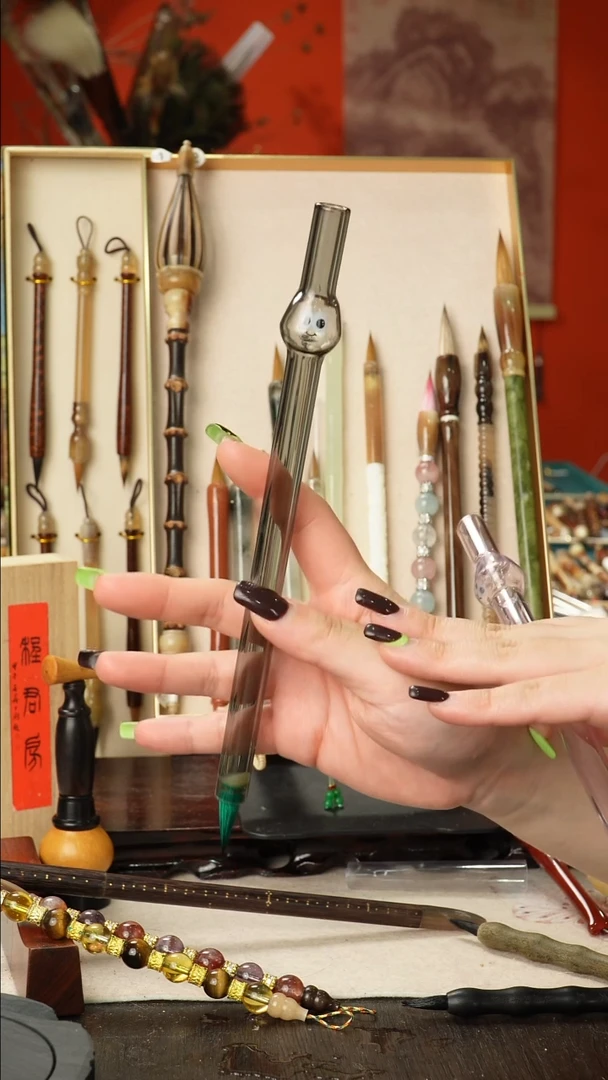 孤品高货毛笔链接 清水试笔 蘸墨不退