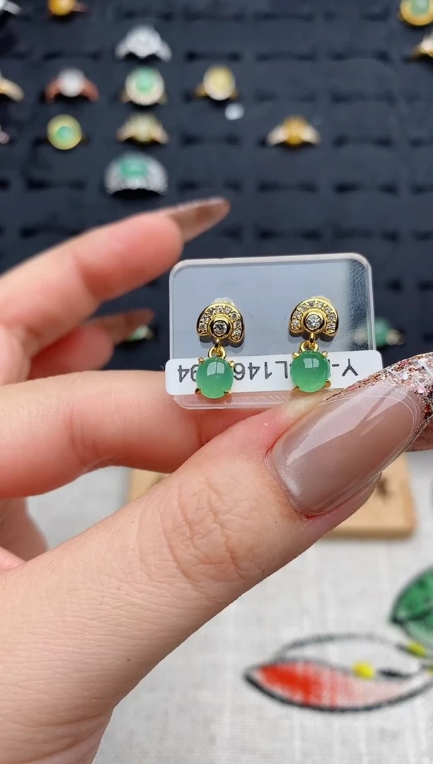 银S925镶嵌戒指翡翠.