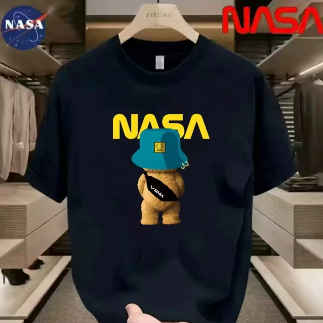 NASA联名纯棉夏季圆领短袖T恤微宽松时尚男女同款休闲百搭16