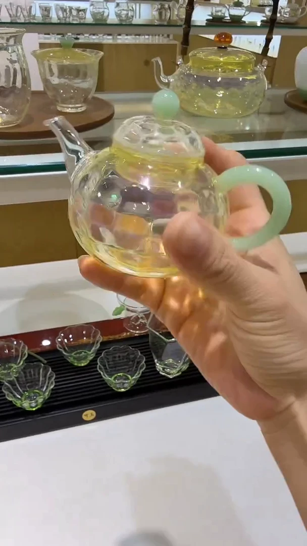 玉见熏银玲珑泡茶壶