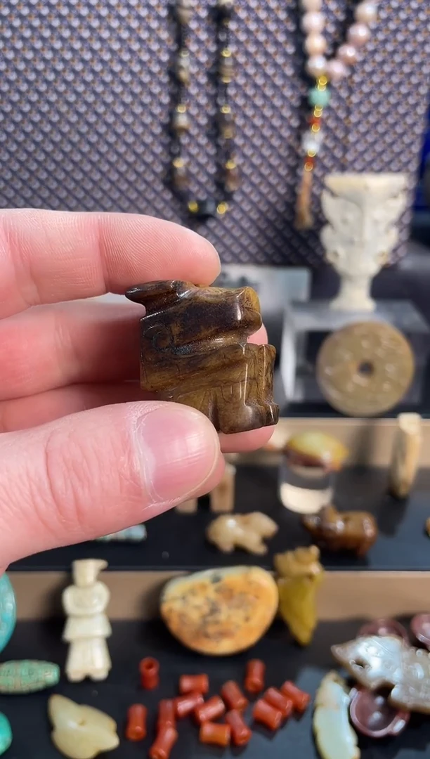 未镶嵌和田玉（糖玉）挂件藏*1