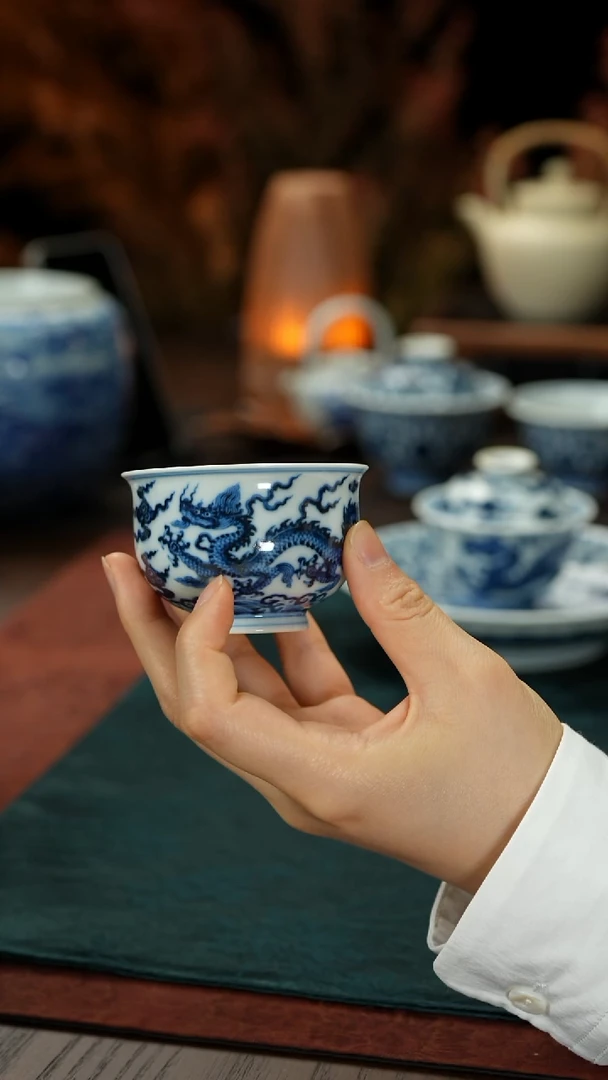 刘建锋窑仿明龙纹炉式杯买买买买买买