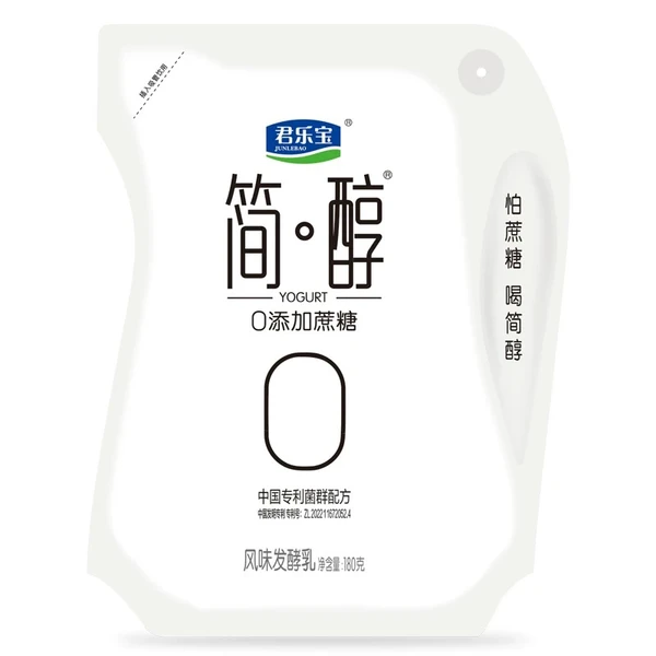 君乐宝简醇0蔗糖风味发酵乳 180g