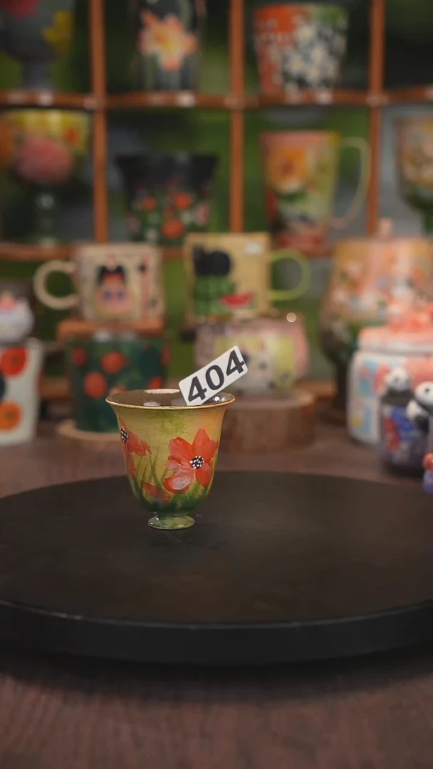 紫砂油画釉下彩手绘404