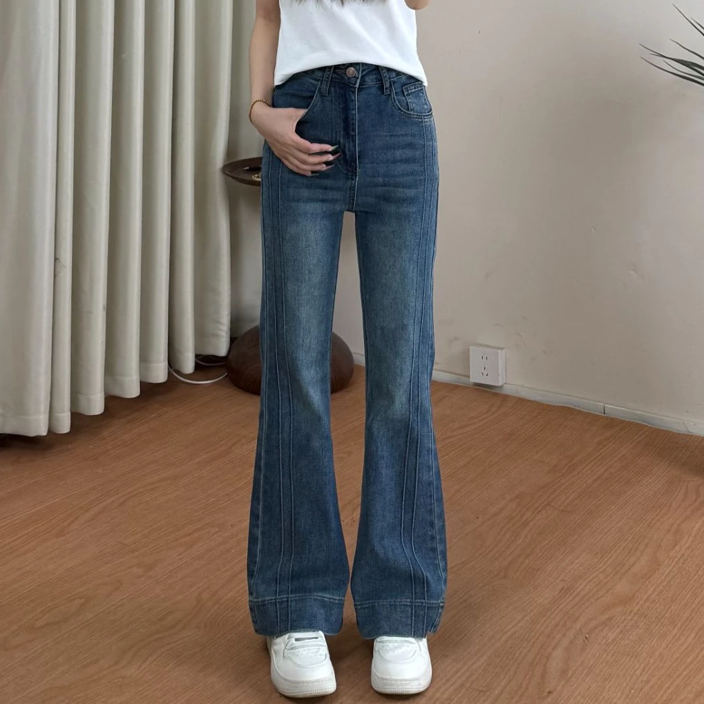 微喇牛仔裤女小个子夏季薄款弹力修身显高显瘦气质裤子夏天