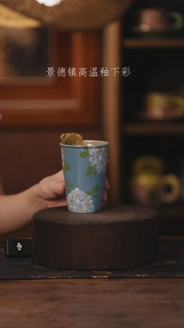 陶瓷景德镇高温釉下手绘陶瓷034