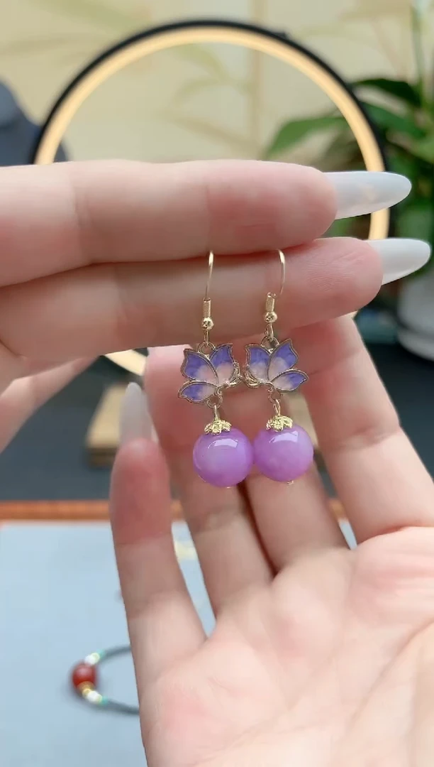 玛瑙/玉髓耳饰银S925镶嵌6281