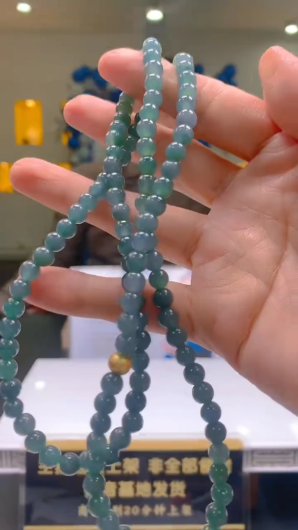 定制翡翠未镶嵌毛货闪购链接SM056带珠链