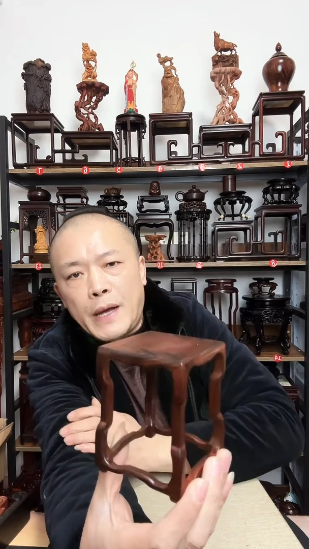 紫砂底座木8正方10高