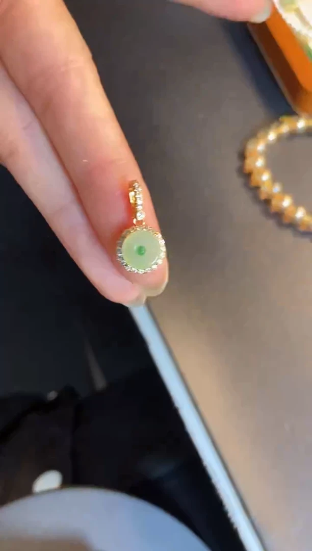 吊坠(不含链)银S925镶嵌翡翠1