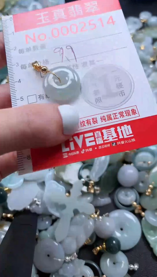 翡翠未镶嵌吊坠(不含链)2514