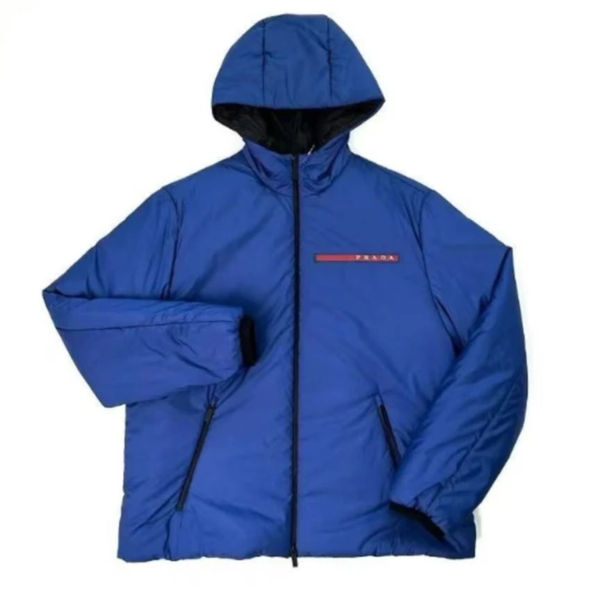 全新未使用 Prada/普拉达 徽标Logo装饰拉链宽松休闲长袖夹克/XS