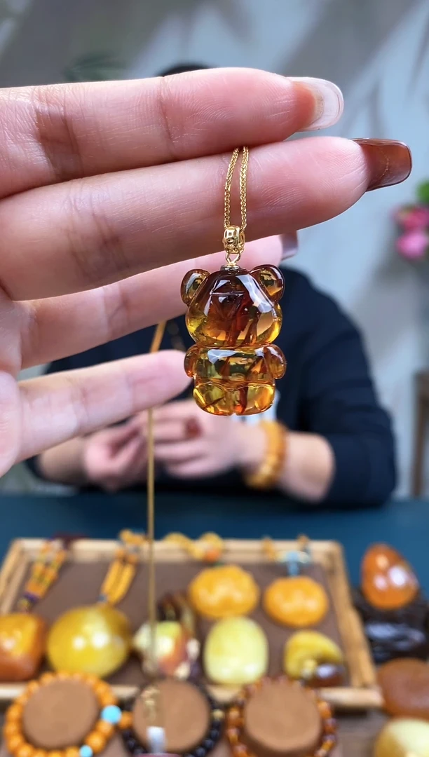 【闪购商品】琥珀裸石银S925镶嵌 全国 包邮